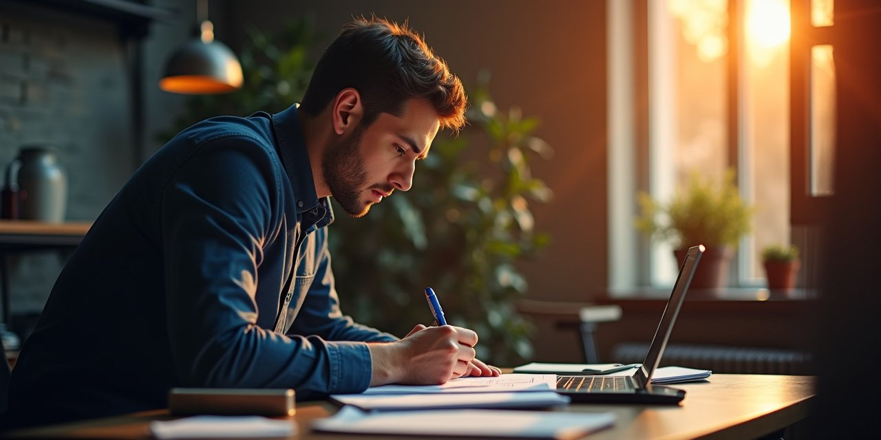 New business owner checking bank statement consistency before applying for RBF