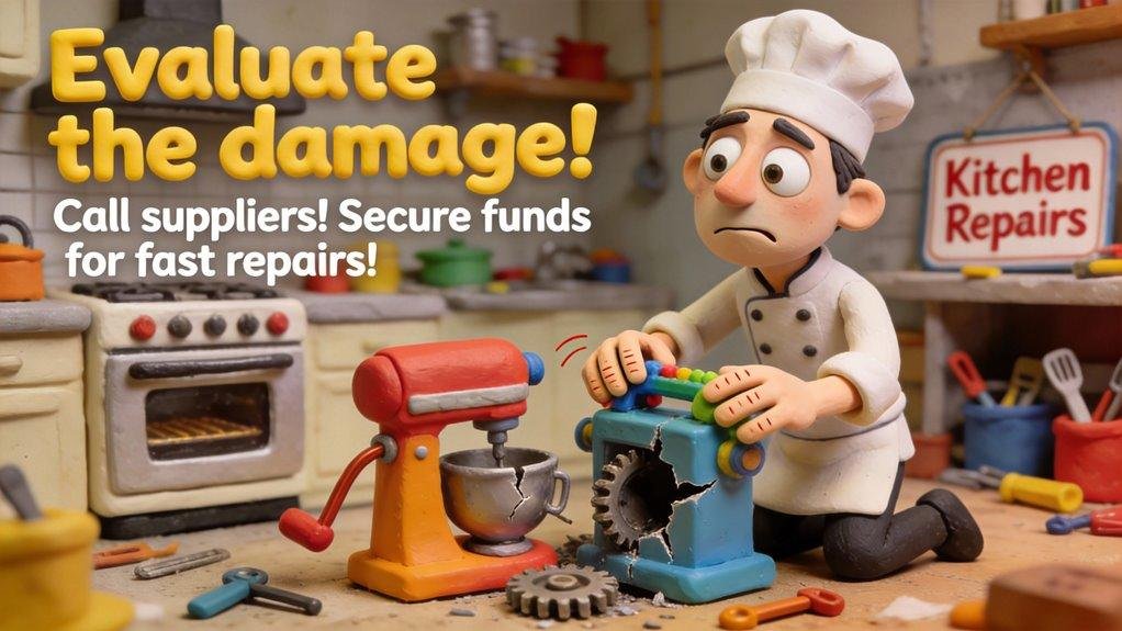 assess urgent equipment repairs