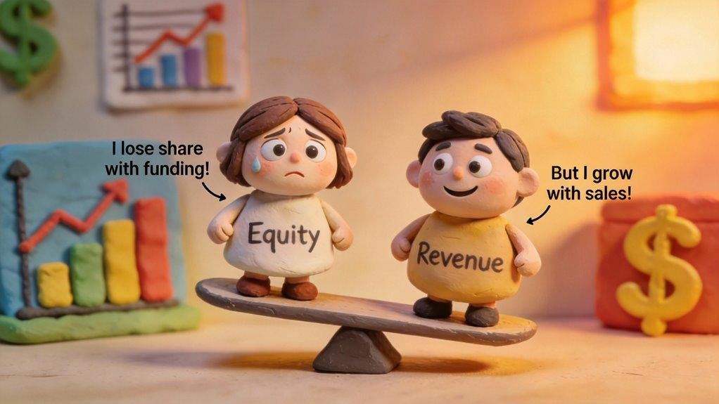 equity dilution versus revenue share